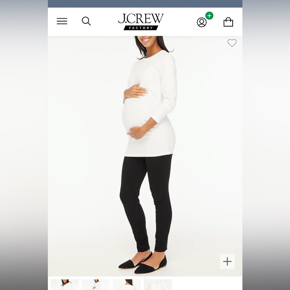 NWT Long-sleeve crewneck maternity tee Size Large - Picture 2 of 4